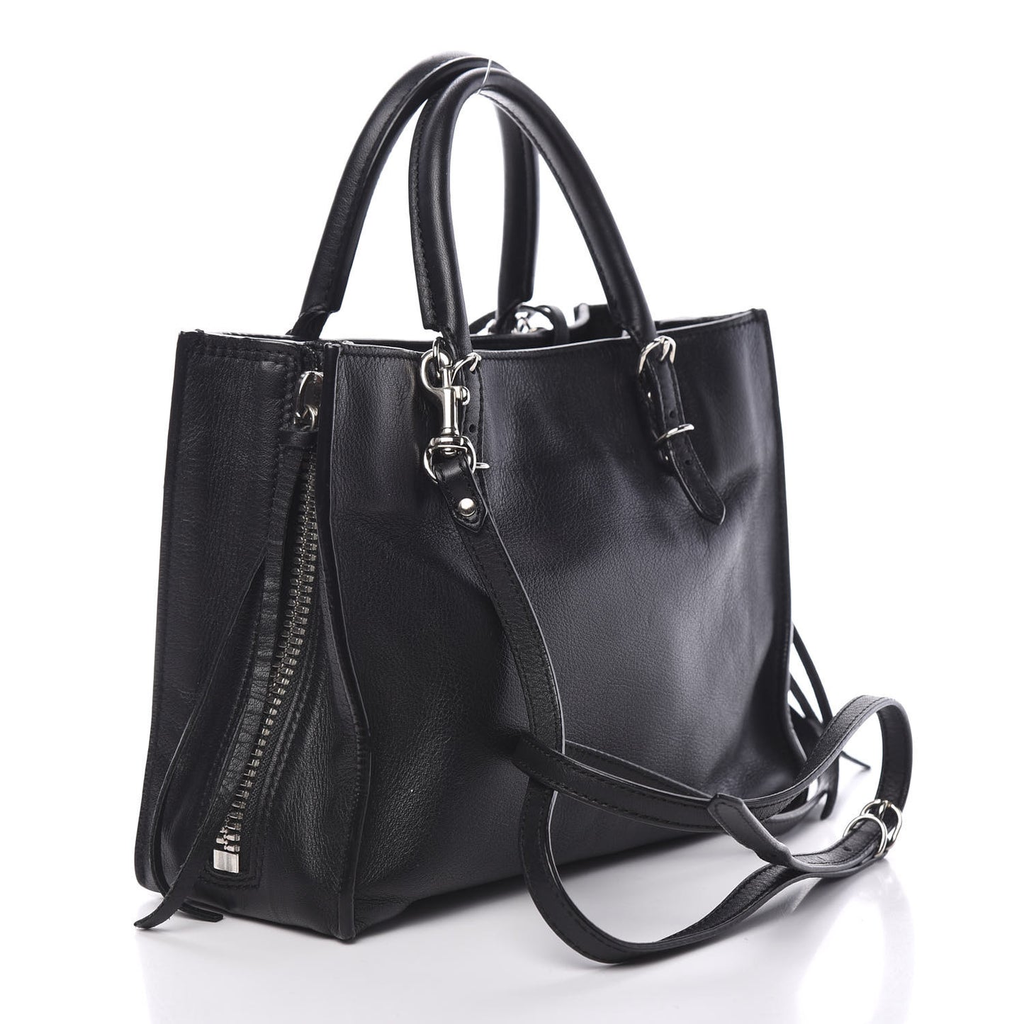 Calfskin Papier Mini A4 Tote Black