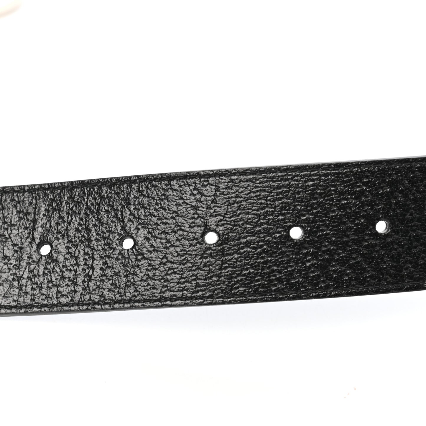 Textured Dollar Calfskin Nickel Double G 40mm Belt 85 34 Black