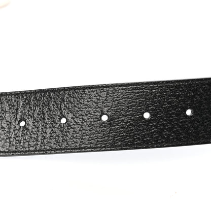Gucci Textured Dollar Calfskin Nickel Double G 40mm Belt 85 34 Black 5 of 6