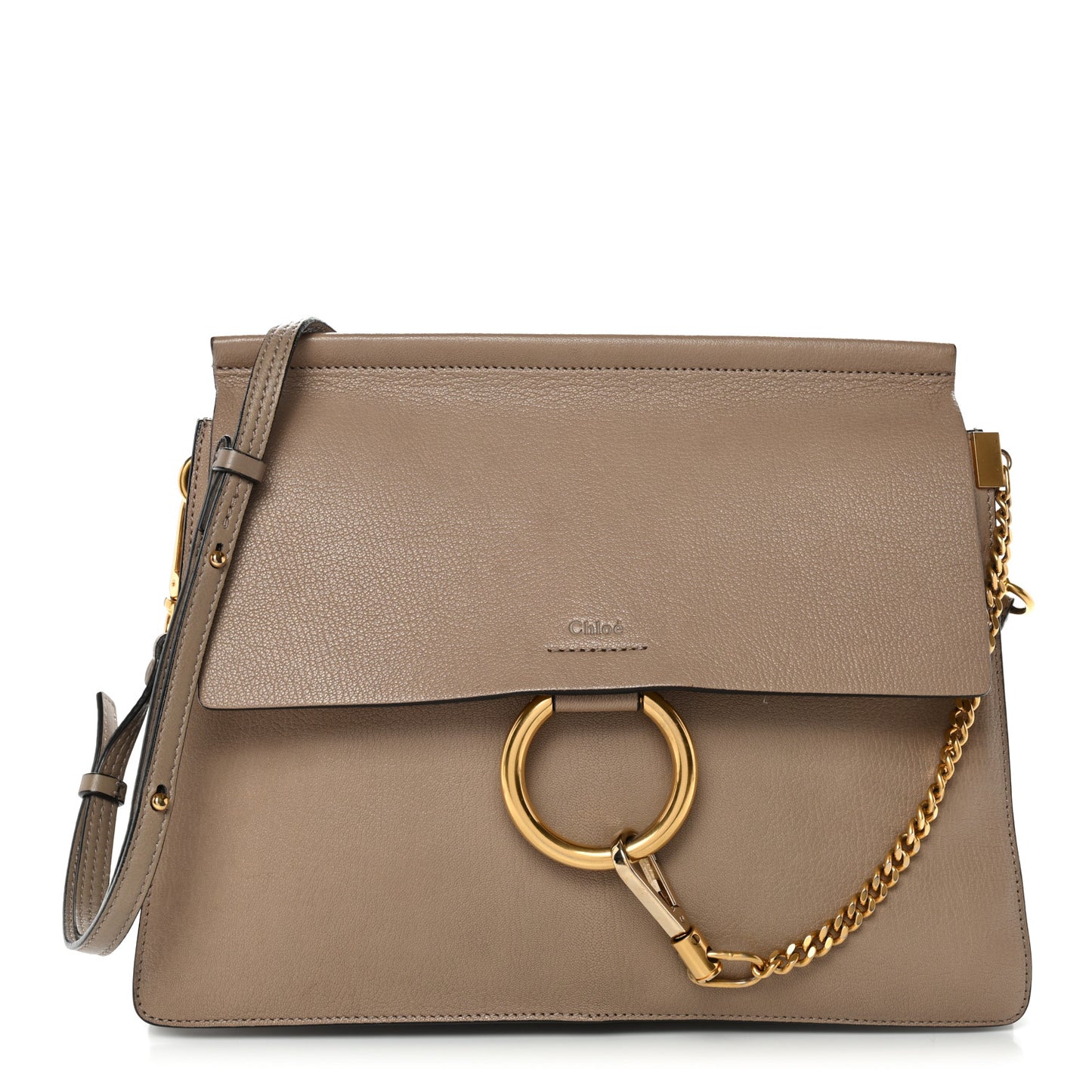 Goatskin Medium Faye Shoulder Bag Motty Grey