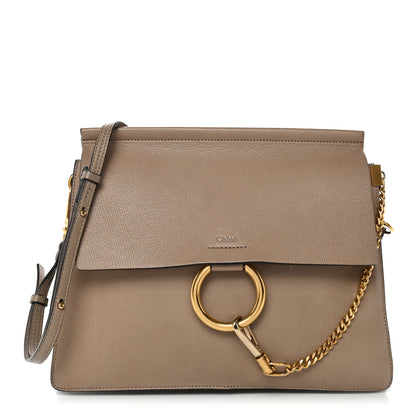 Chloe Goatskin Medium Faye Shoulder Bag Motty Grey 1 of 13