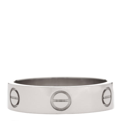 Cartier 18K White Gold 5.5mm LOVE Ring 58 8.5 1 of 5