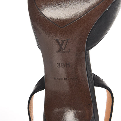 Louis Vuitton Calfskin Slingback Dice Pumps 38 Black 8 of 11
