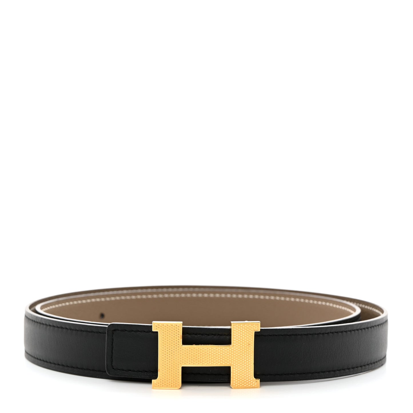 Epsom Swift 24mm Mini Constance Guilloche H Belt 80 32 Etoupe Black