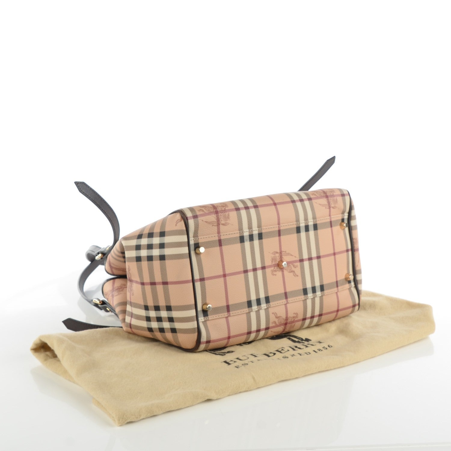 Burberry Haymarket Check Small Canterbury Tote Chocolate 4 of 8