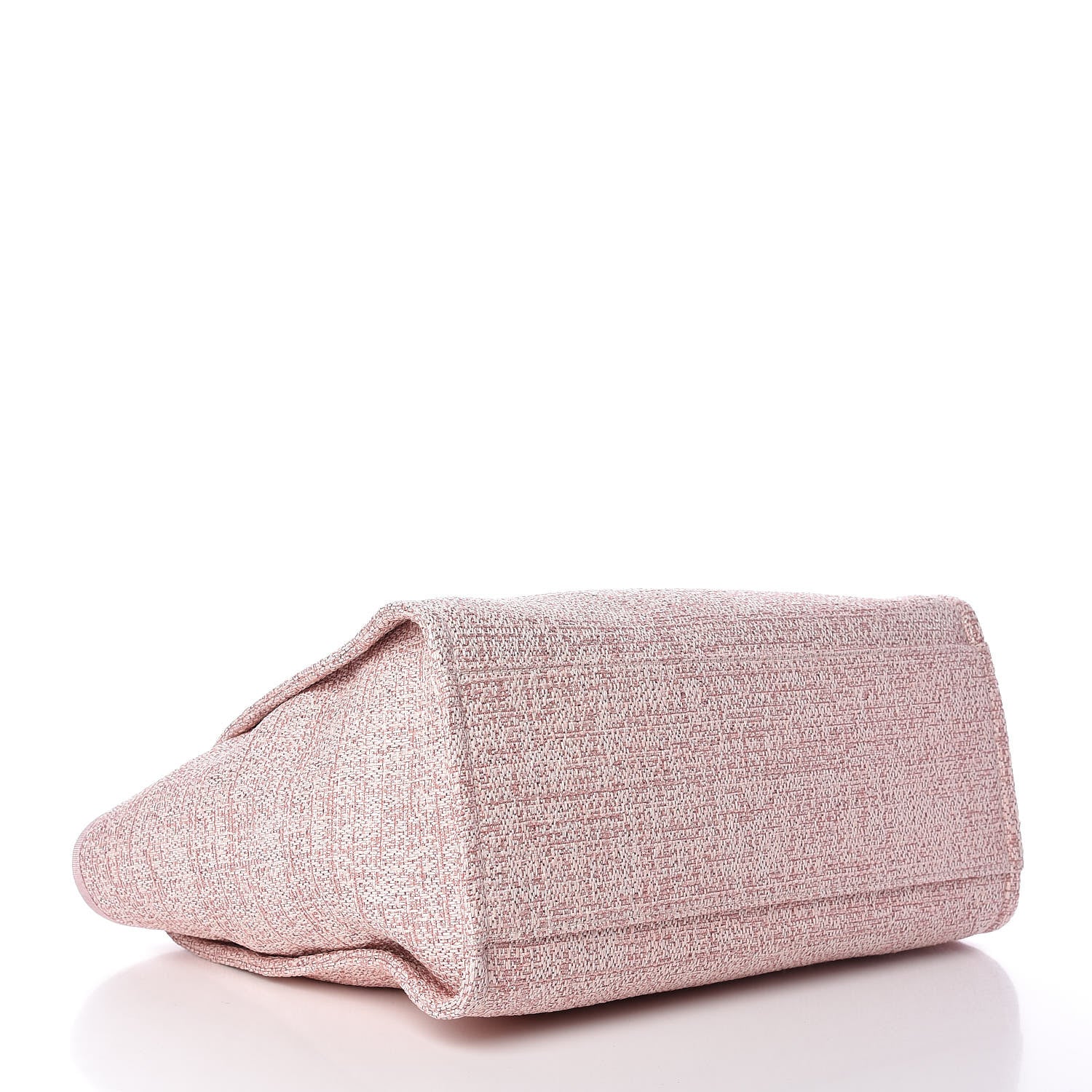 Chanel Straw Lurex Large Deauville Tote Pink 4 of 10