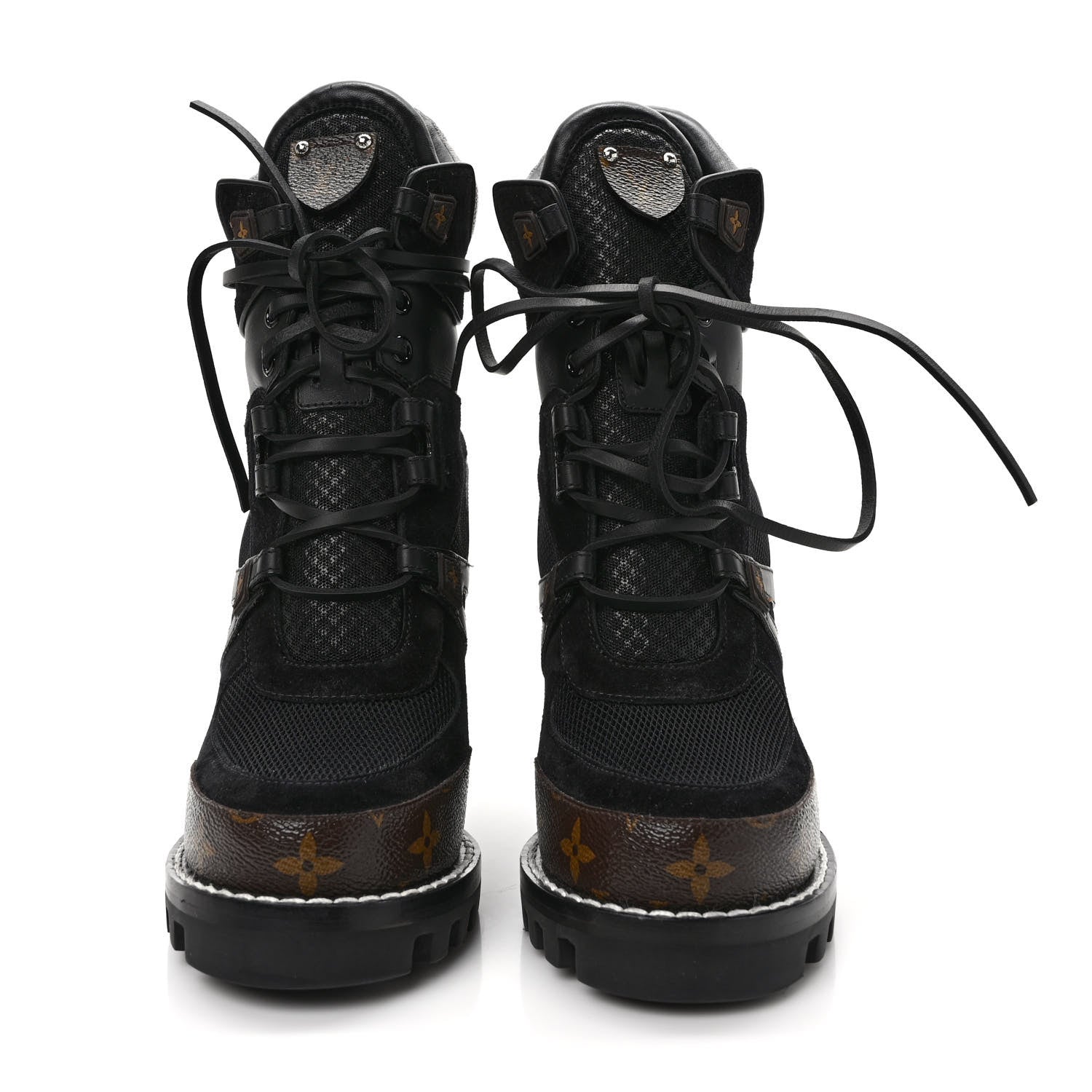 Louis Vuitton Patent Calfskin Monogram Star Trail Ankle Boots 39 Black 2 of 7