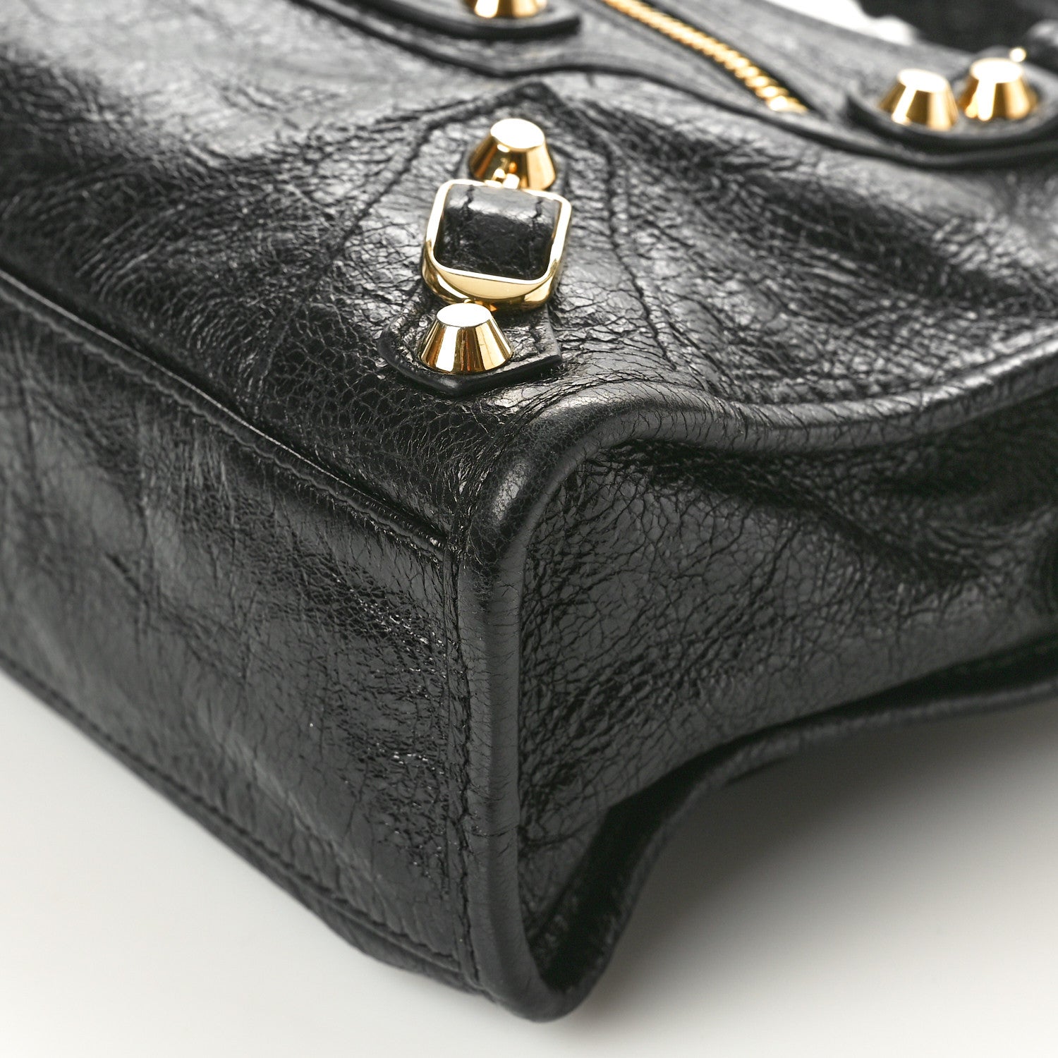 Balenciaga Agneau Classic Gold Hardware Mini City Black 11 of 12