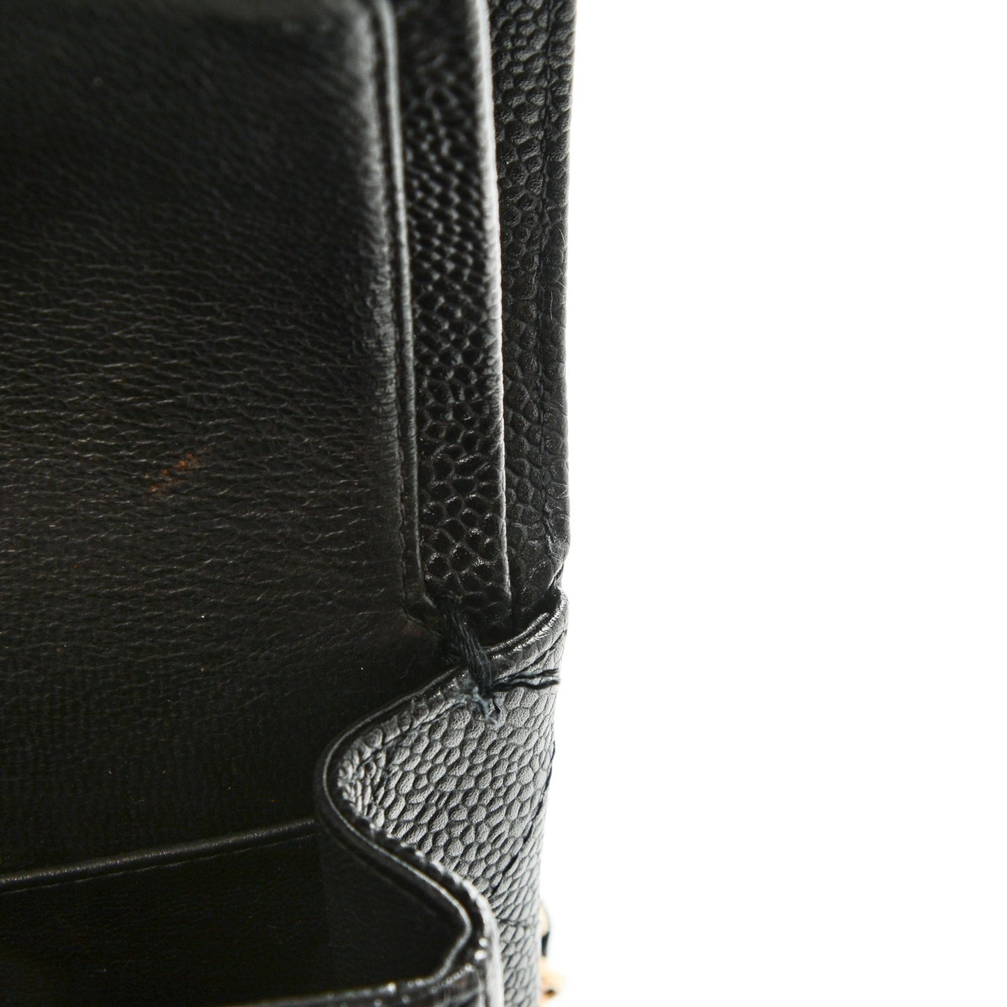 Caviar Quilted Small Double Flap Black