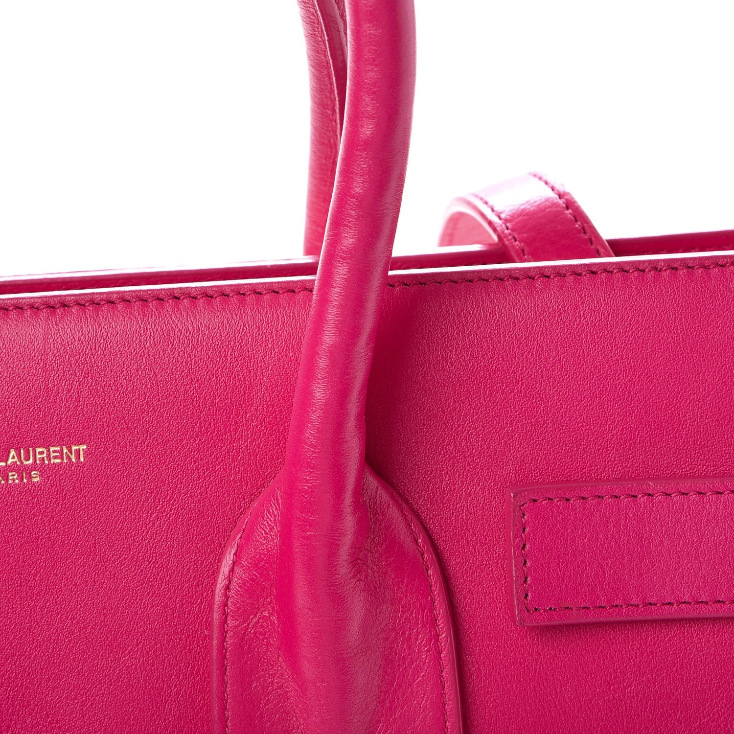 Saint Laurent Calfskin Small Sac De Jour Bubblegum 9 of 10