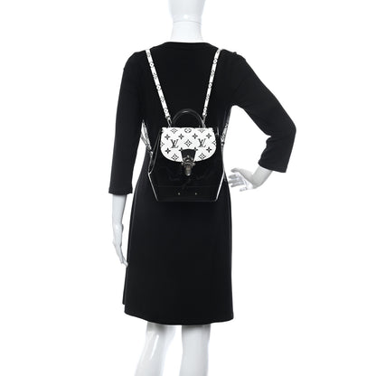 Louis Vuitton Patent Monogram Hot Springs Backpack Black White 3 of 5