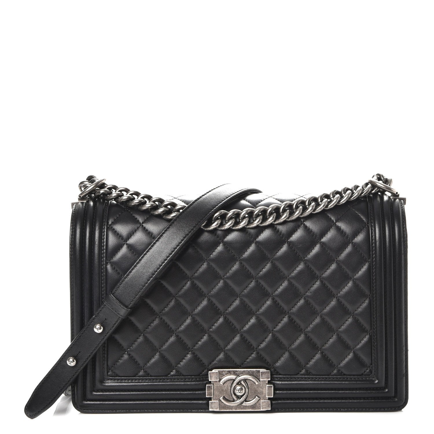 Chanel Lambskin Quilted New Medium Boy Flap Black 1 of 8