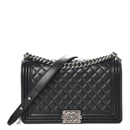 Chanel Lambskin Quilted New Medium Boy Flap Black 1 of 8