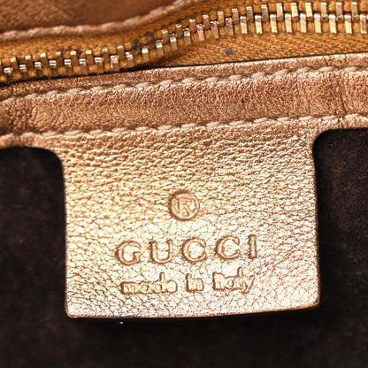 Gucci Snakeskin Large Horsebit Chain Hobo Gold 6 of 11