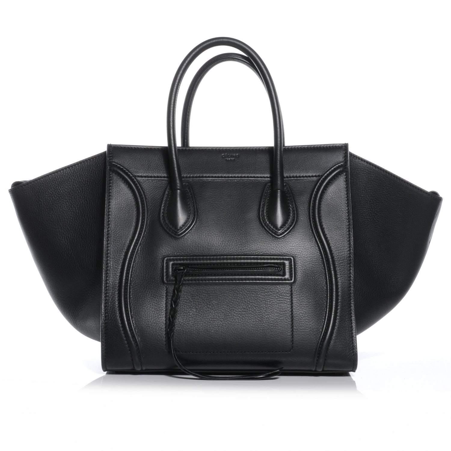 Celine Calfskin Medium Phantom Luggage Black 1 of 8