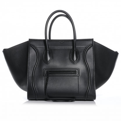 Celine Calfskin Medium Phantom Luggage Black 1 of 8