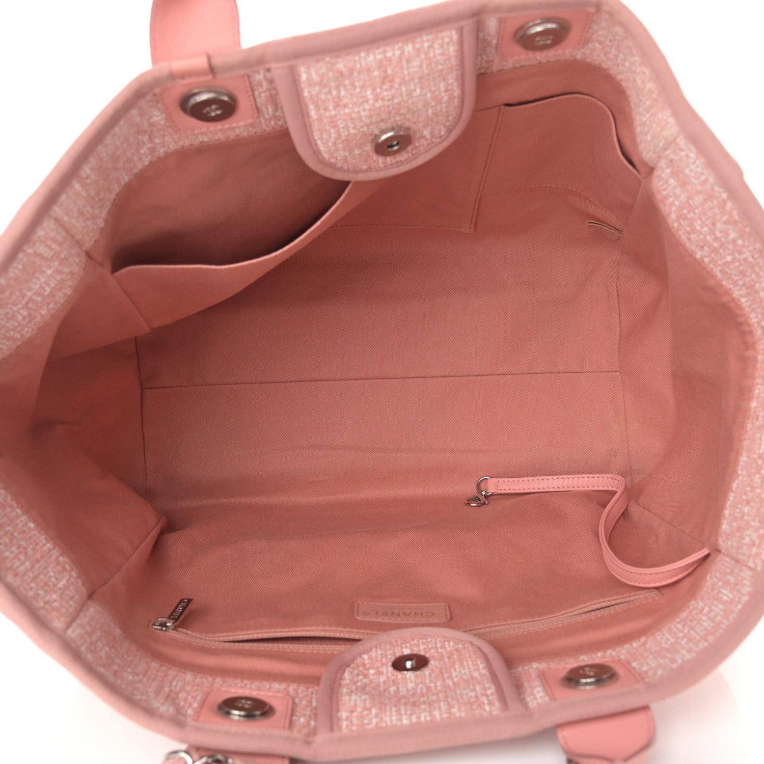 Chanel Straw Lurex Medium Deauville Tote Pink 4 of 10