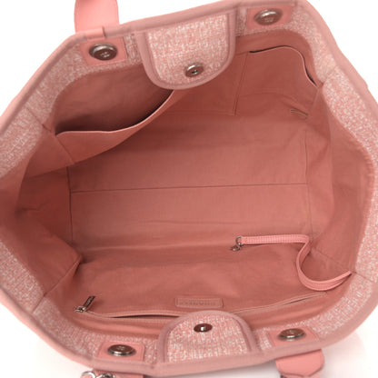 Chanel Straw Lurex Medium Deauville Tote Pink 4 of 10