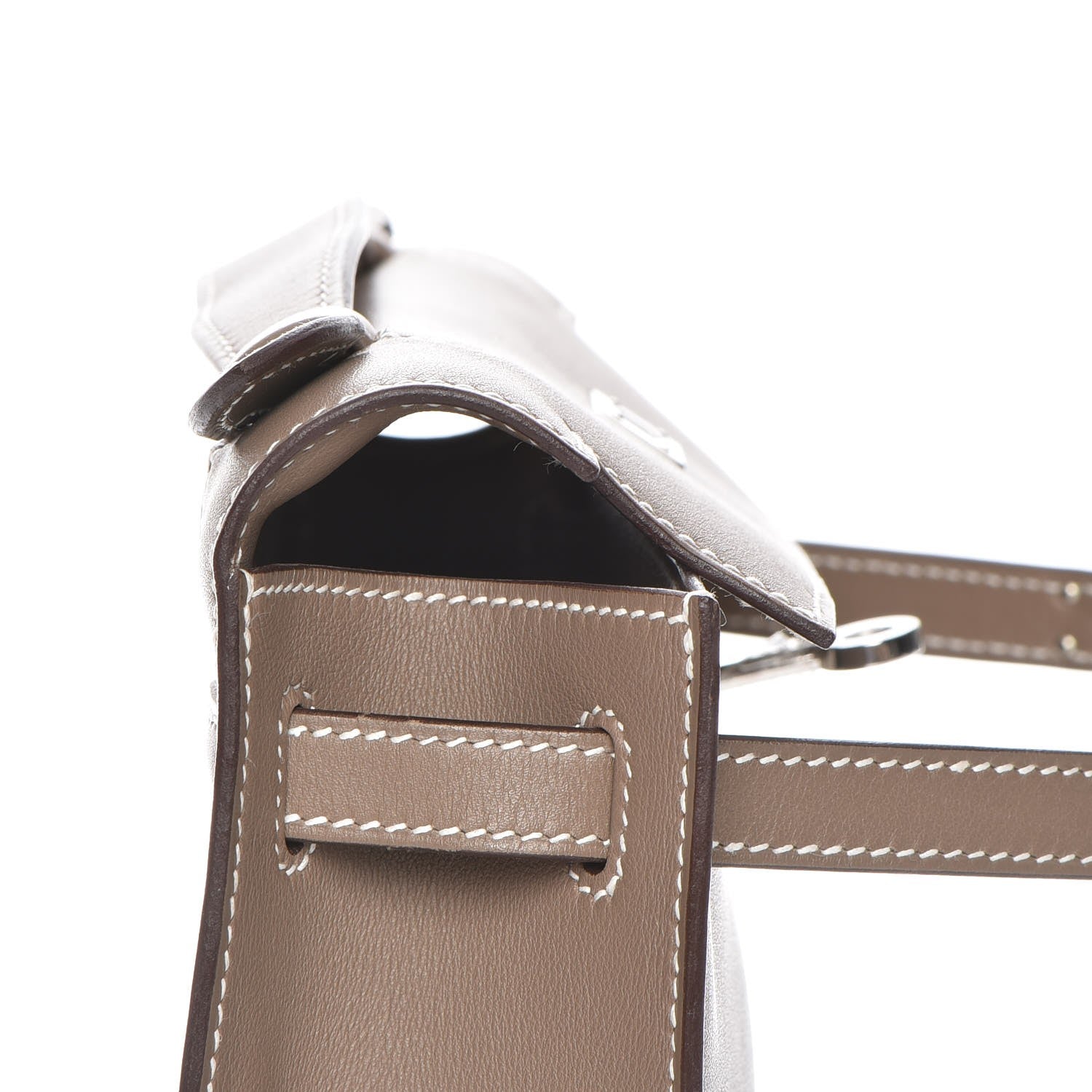 Hermes Swift Kelly Pochette Clutch Etoupe 17 of 20