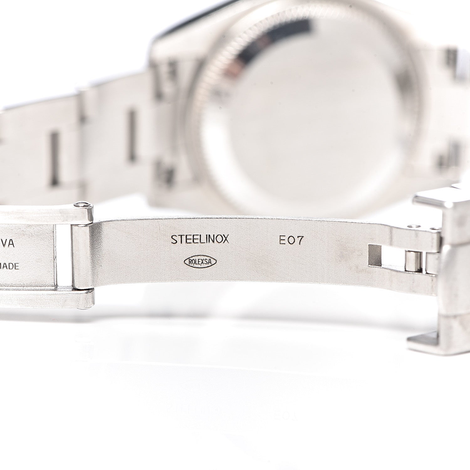 Rolex Stainless Steel 18K White Gold 26mm Oyster Perpetual Watch Silver Roman 176234 7 of 8