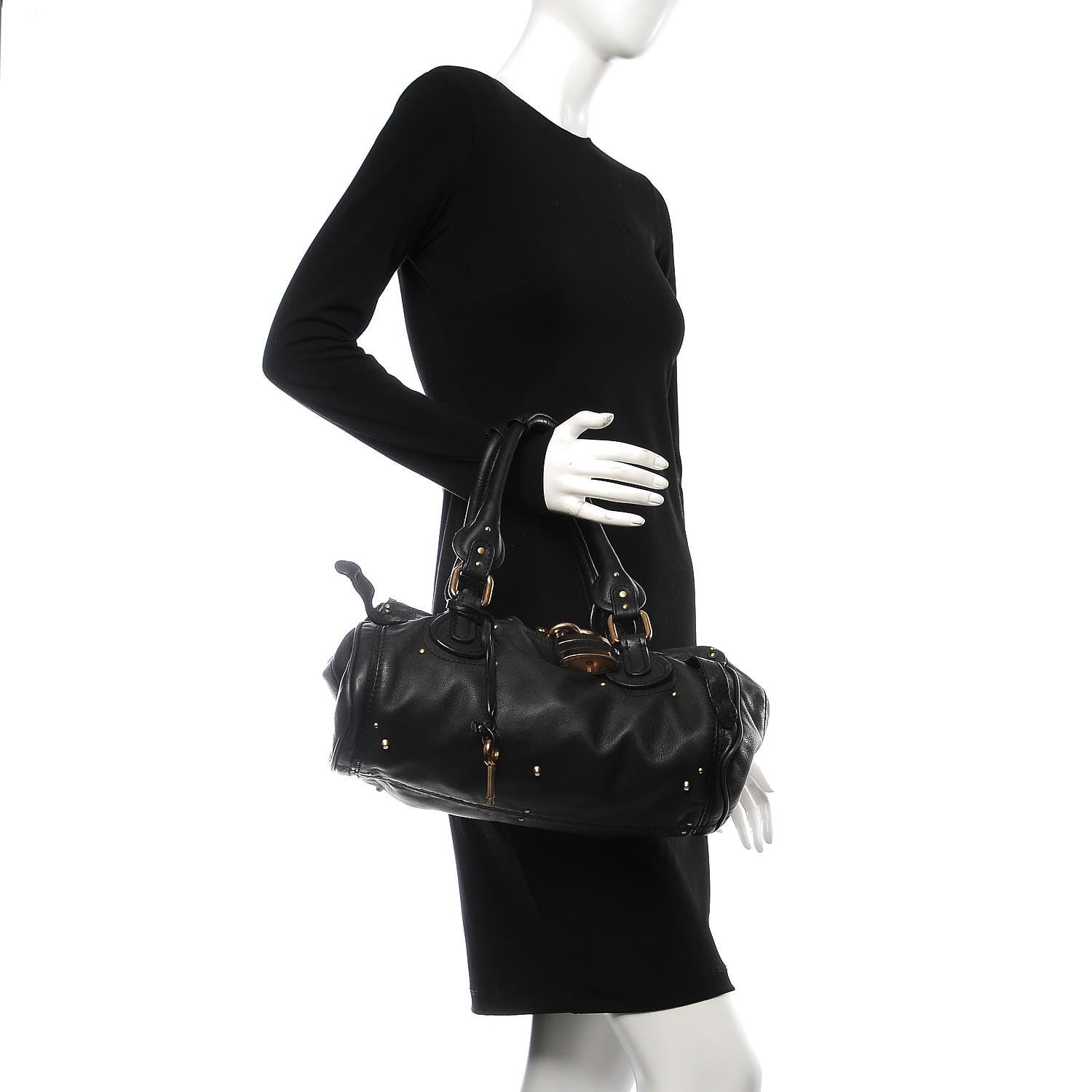 Chloe Calfskin Medium Paddington Satchel Black 2 of 14