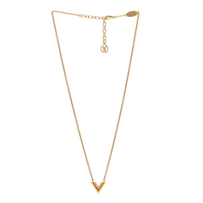 Louis Vuitton Essential V Necklace Gold 3 of 8