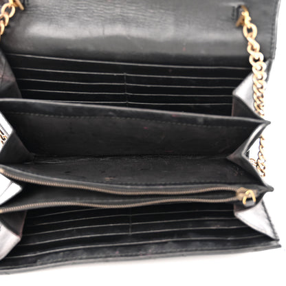 Gucci Calfskin Matelasse GG Marmont Chain Wallet Black 5 of 22