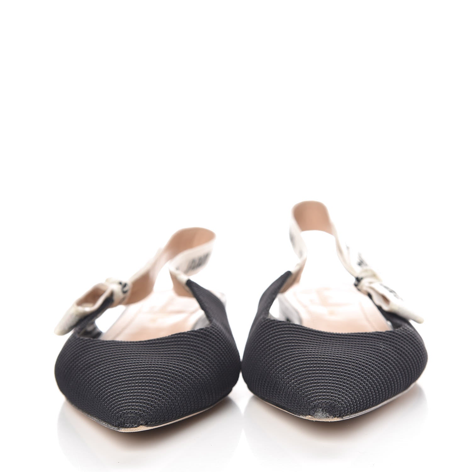 Christian Dior Technical Canvas Ribbon J'Adior Slingback Ballet Flats 37 Black 2 of 13