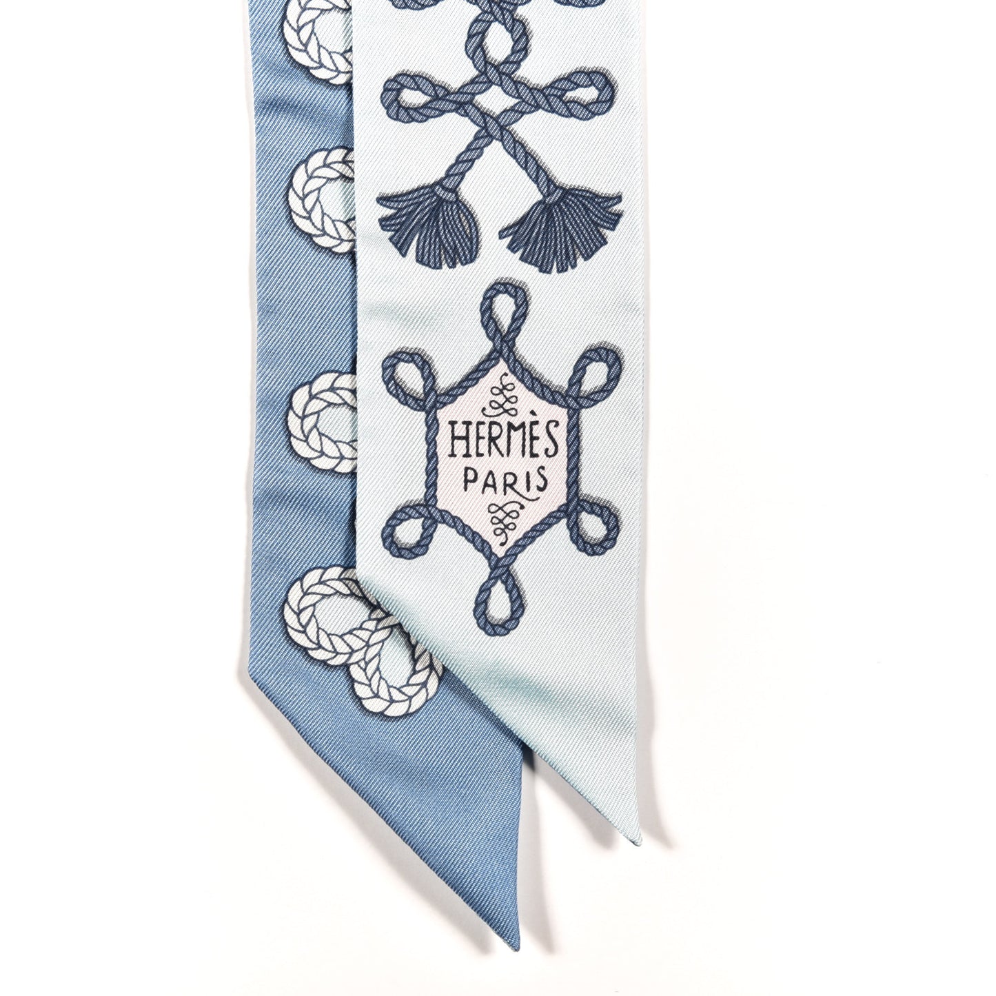 Silk Galons Et Brandebourg Twilly Ciel Ocean White