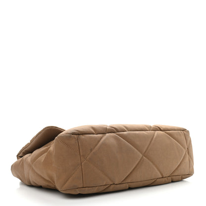 Chanel Canvas Quilted Large Chanel 19 Flap Bronze 4 of 10