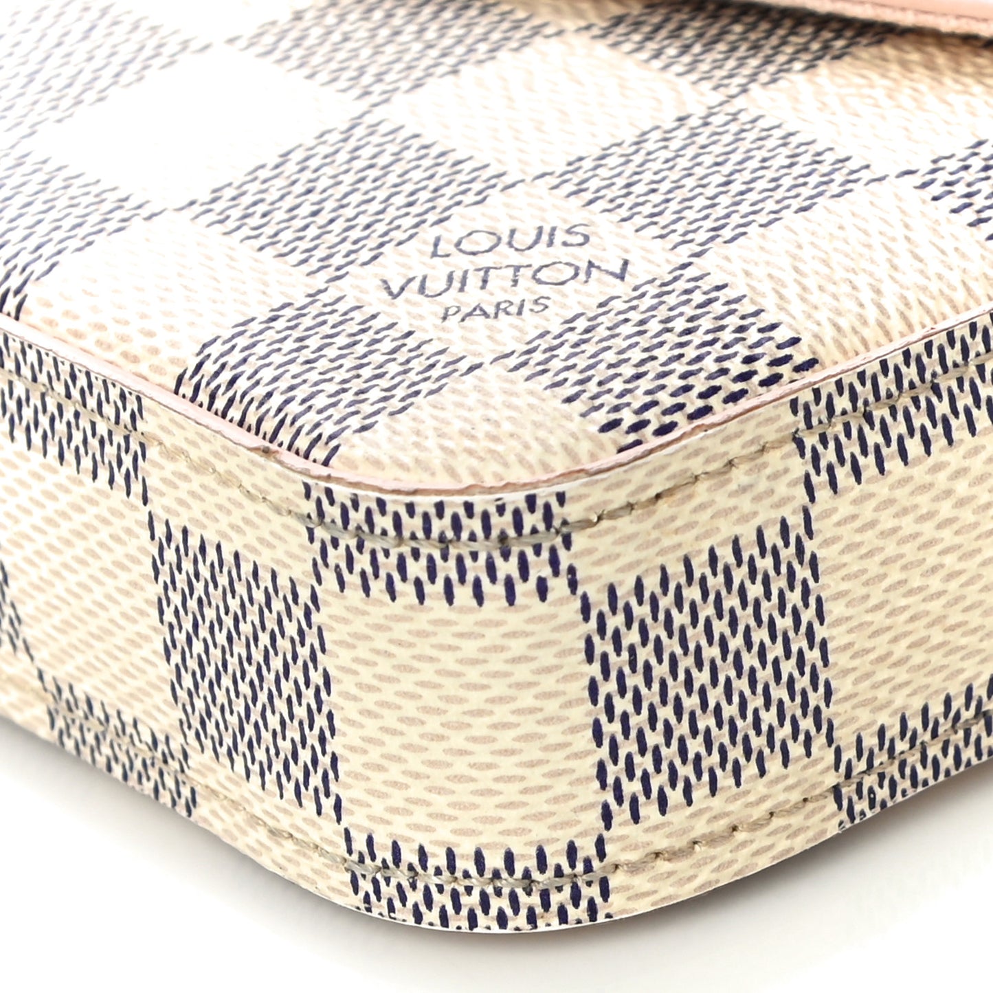 Damier Azur Calfskin Pochette Felicie Eau de Rose