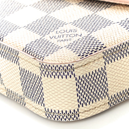 Louis Vuitton Damier Azur Calfskin Pochette Felicie Eau de Rose 9 of 11