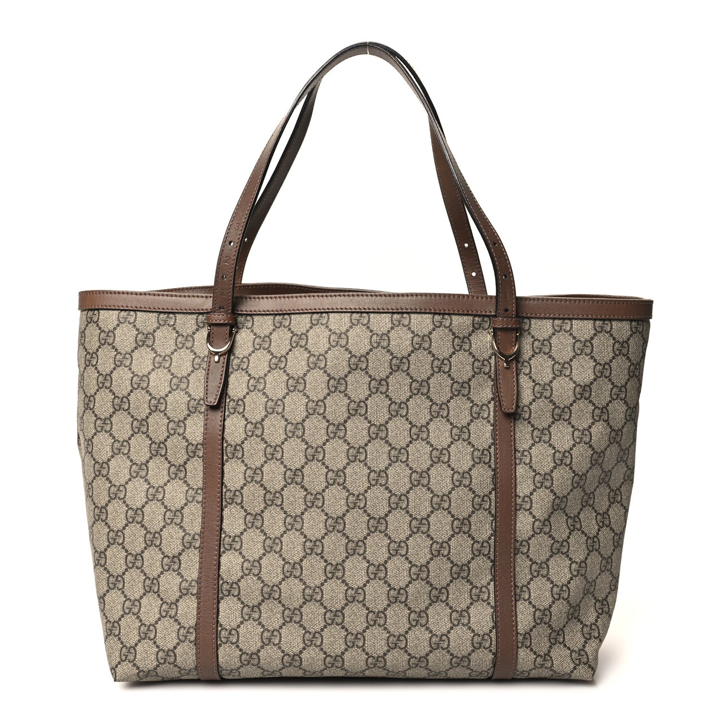 GG Supreme Monogram Medium Nice Tote Brown