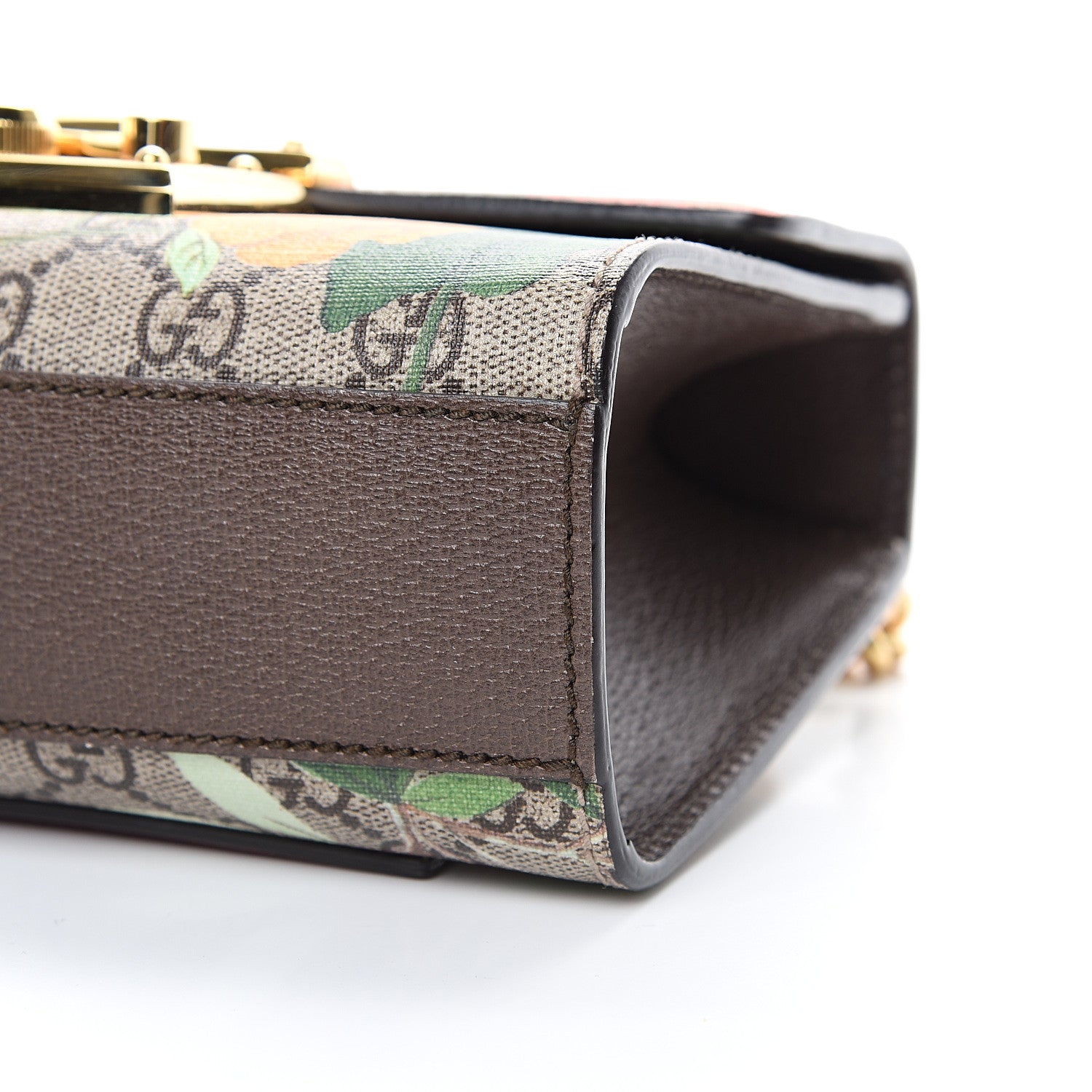 Gucci GG Supreme Monogram Tian Small Padlock Shoulder Bag Beige Multicolor New Acero 10 of 12