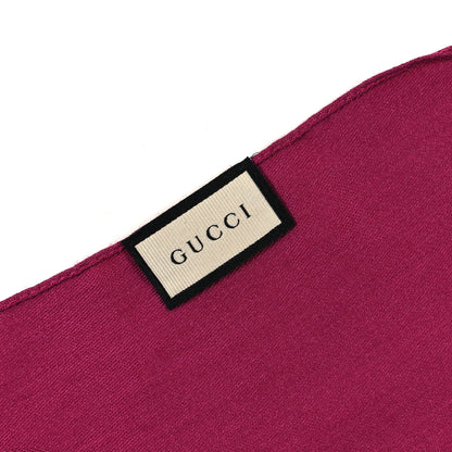 Gucci Wool Silk GG Monogram GGNat Scarf Fuchsia 3 of 6