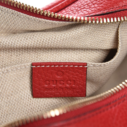 Gucci Pebbled Calfskin Small Soho Disco Bag Tabasco Red 6 of 7