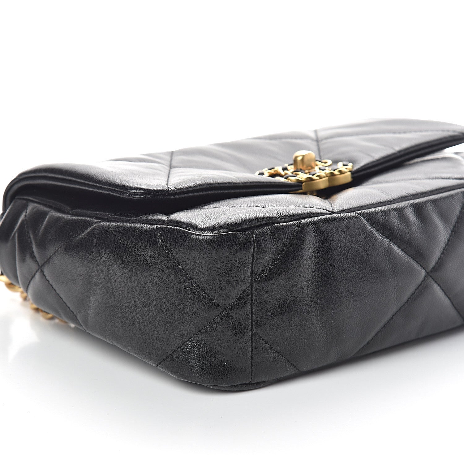Chanel Lambskin Quilted Medium 19 Flap Black 9 of 11