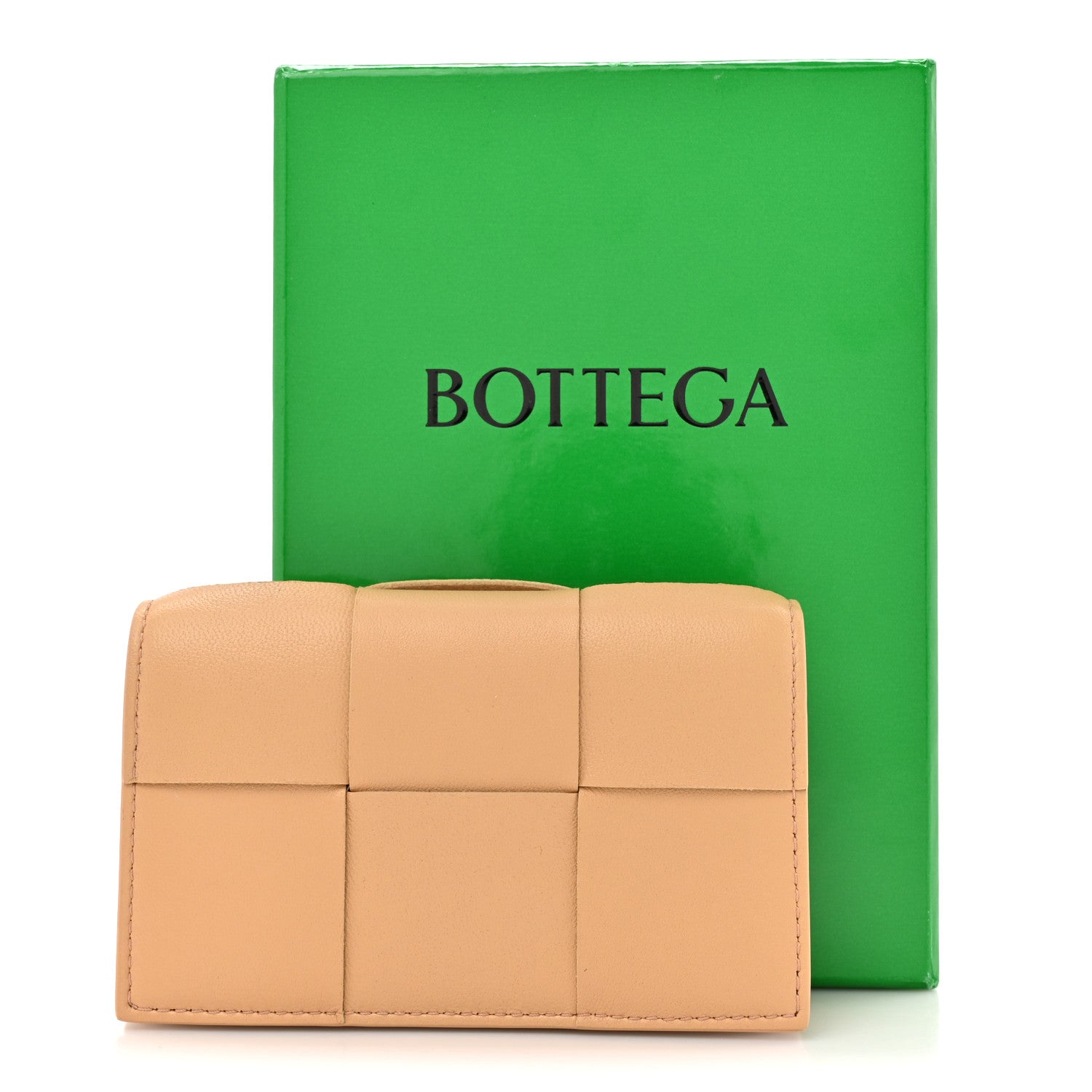 Bottega Veneta Nappa Maxi Intrecciato Card Holder Wallet Almond 7 of 7