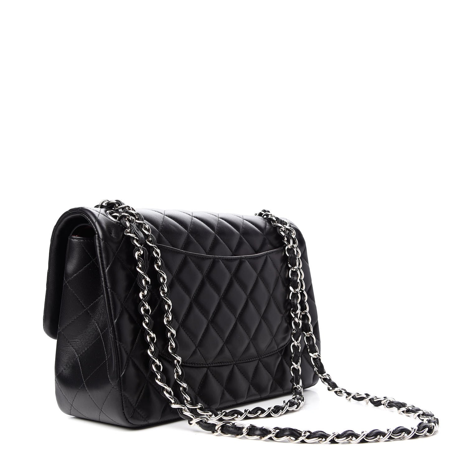 Chanel Lambskin Quilted Jumbo Double Flap Black 3 of 10