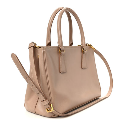 Prada Saffiano Small Galleria Double Zip Tote Cammeo 3 of 16