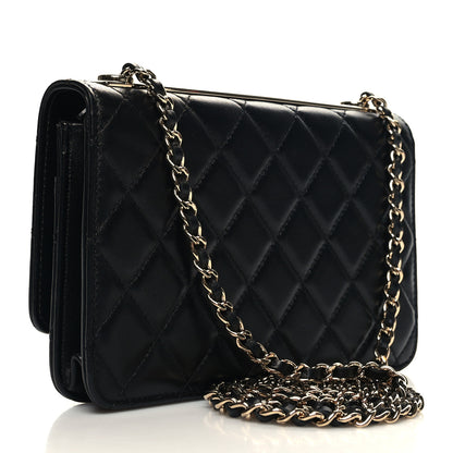 Chanel Lambskin Quilted Trendy CC Wallet On Chain WOC Black 3 of 12