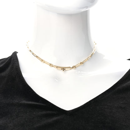 Hermes 18K Yellow Gold Diamond Kelly Chaine Choker Necklace 2 of 4