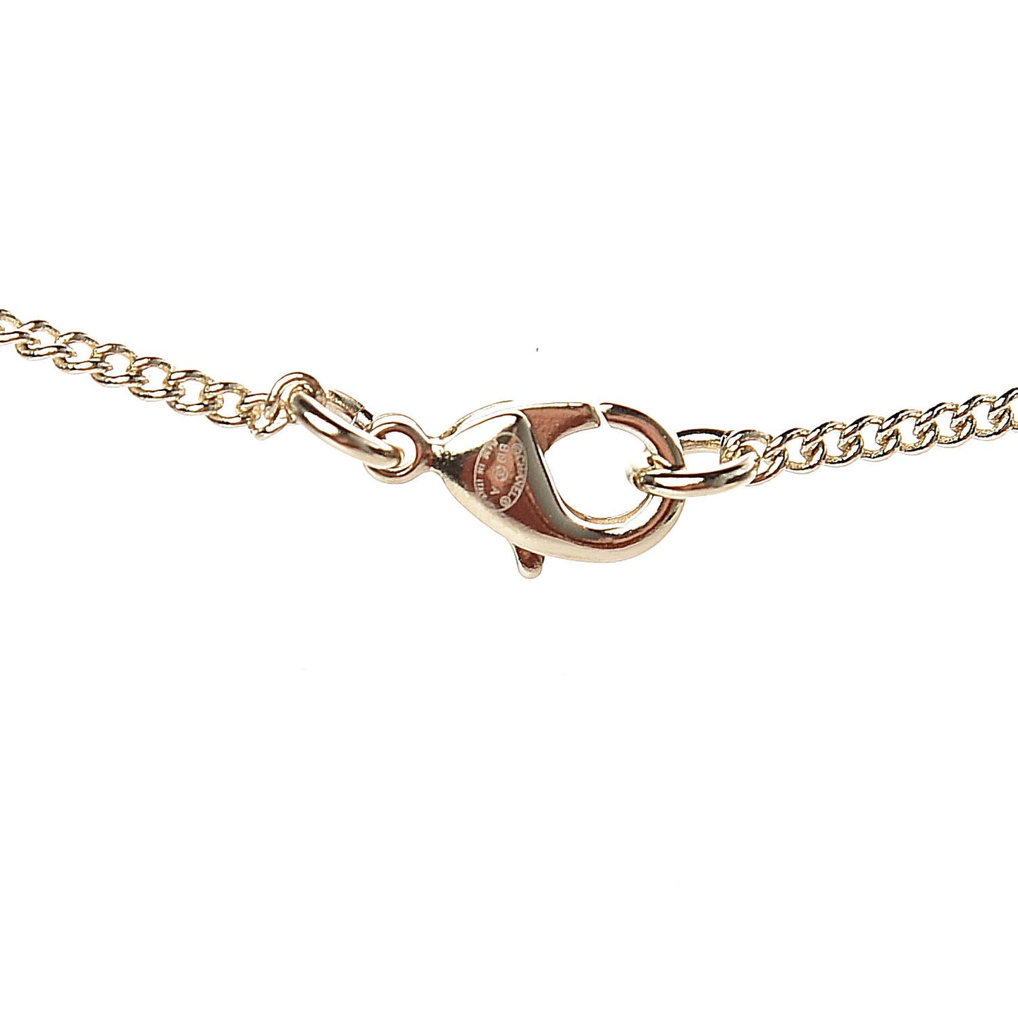 Cat Pendant Chain Necklace Gold Dark Grey