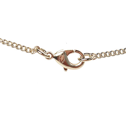 Chanel Cat Pendant Chain Necklace Gold Dark Grey 4 of 5