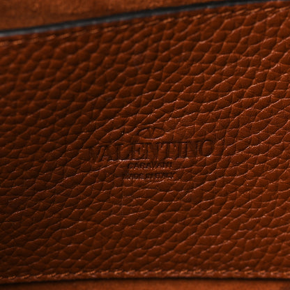 Valentino Garavani Pebbled Calfskin Medium Rockstud Flip Lock Crossbody Bag Saddle Brown 6 of 10