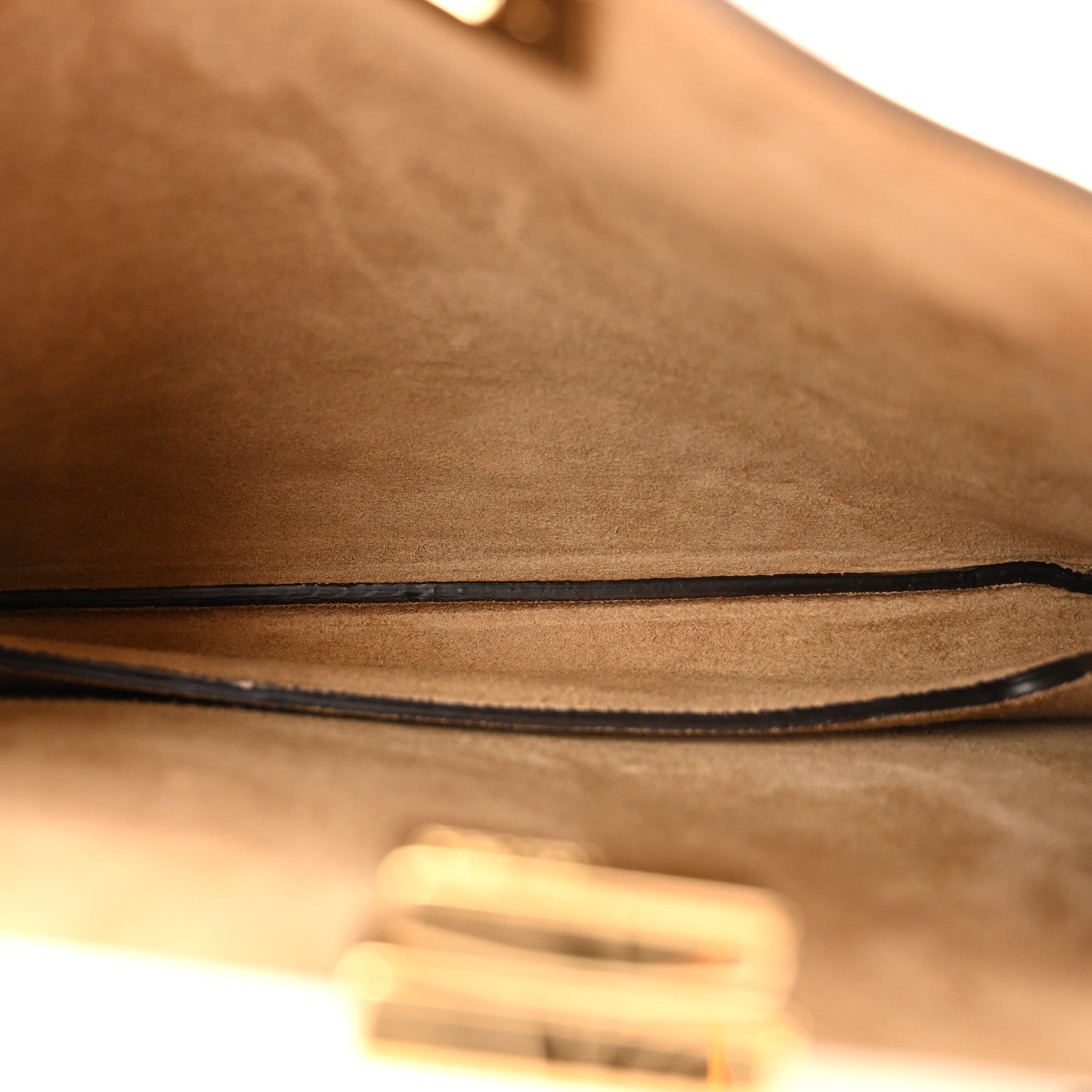 Fendi Vitello Small Soft Peekaboo Satchel Crosta Camelia 5 of 9