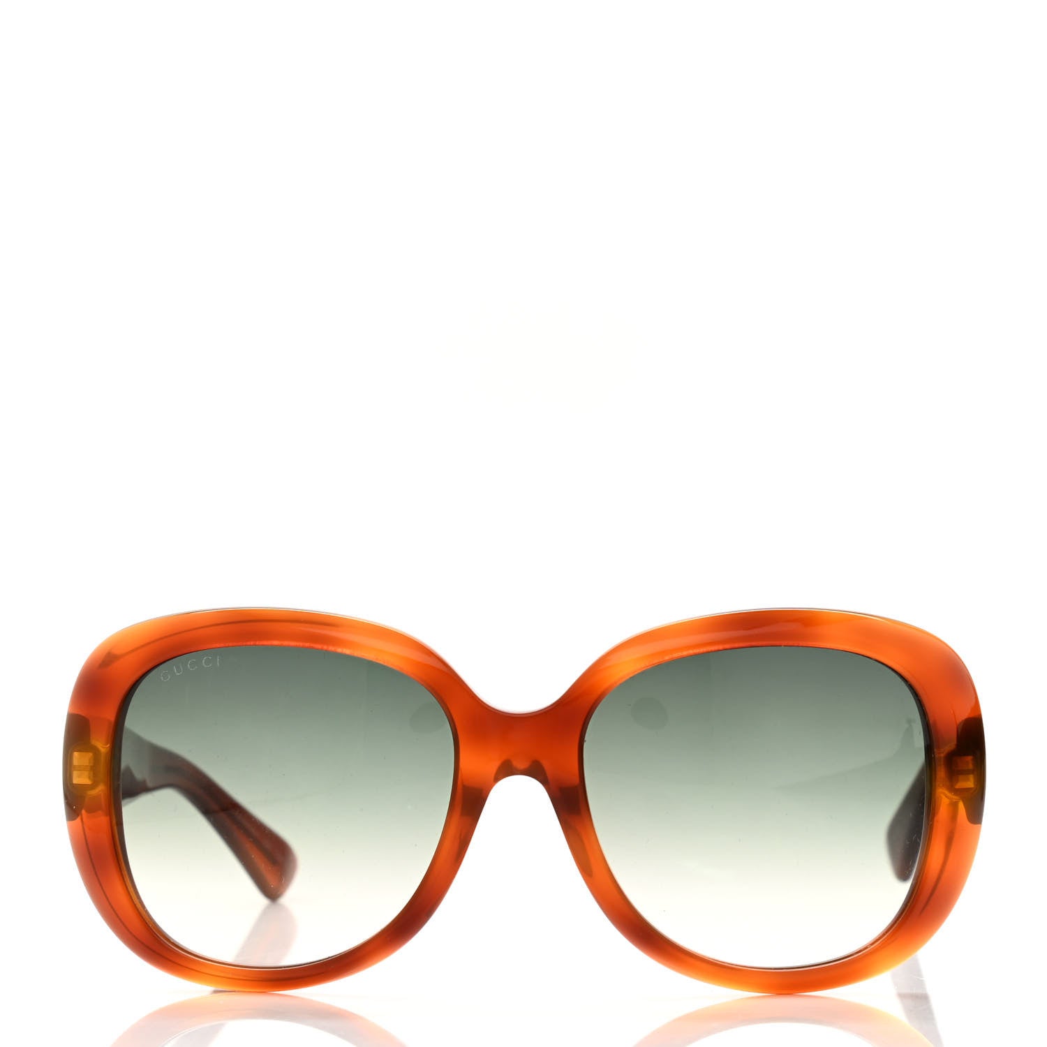 Gucci Round Sunglasses GG0140SA Avana Green 2 of 5