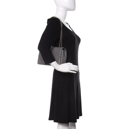 Chanel Calfskin Chevron Quilted Mini Statement Flap Grey 2 of 11