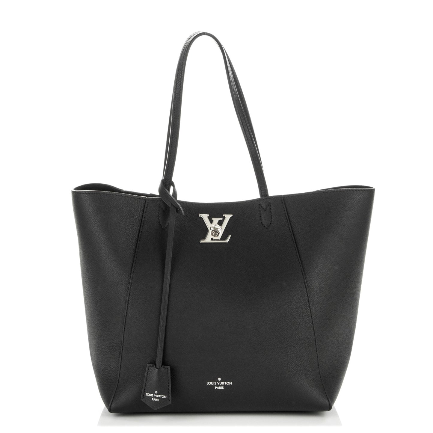 Calfskin Lockme Cabas Black