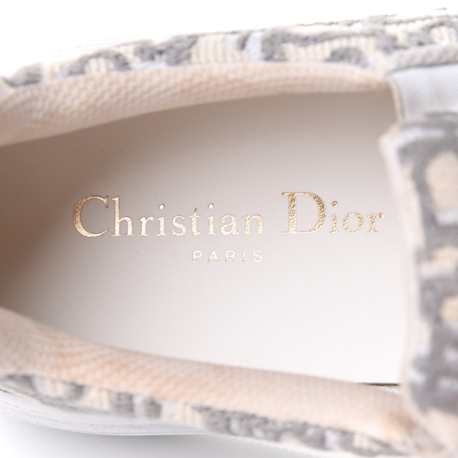 Christian Dior Canvas Oblique Embroidered Womens Solar Slip On Sneakers 39 Grey Stone 7 of 10